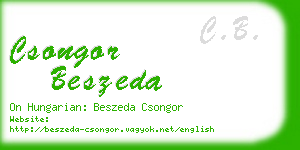 csongor beszeda business card